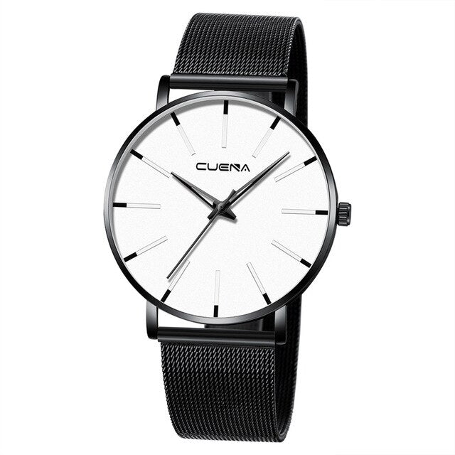 CUENA Men Watch Luxury Quartz Watch Stainless